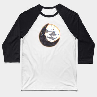 Moon Face Trippy Baseball T-Shirt